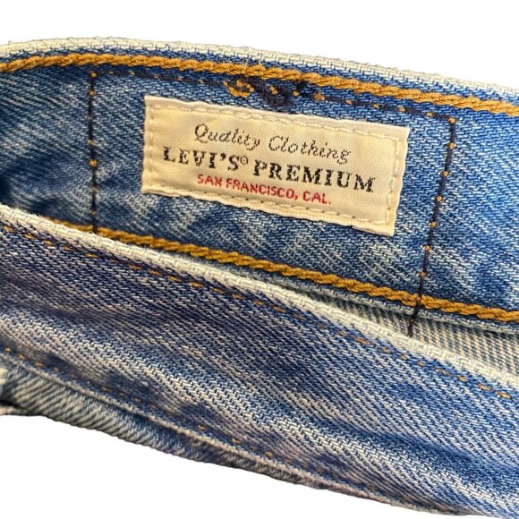 Levi’s premium women’s wedgie hidden button fly tapered‎ jeans 29 - Picture 4 of 8